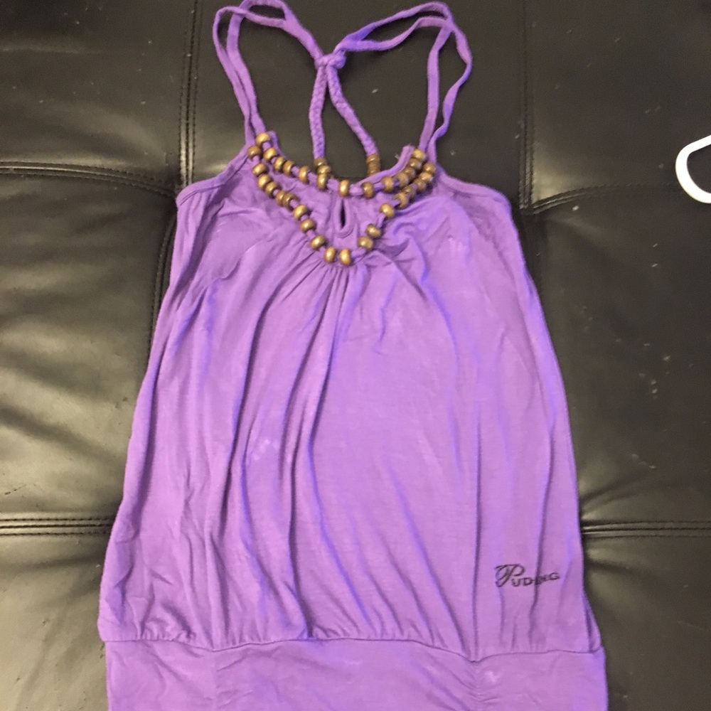 Pudding jeans Tank Top, beaded camisole